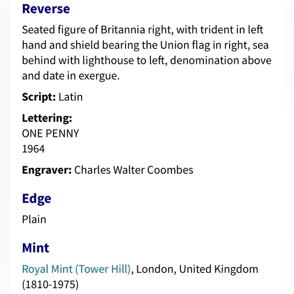 🎈$5 add on - 1963 ONE PENNY - Elizabeth II - Picture 5 of 5